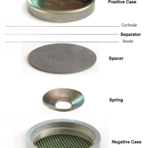 Consumable - 100pcs Stainless Steel 316SS Coin Cell Case set (Case, Spring and Spacer) for CR2032, CR2025, CR2016